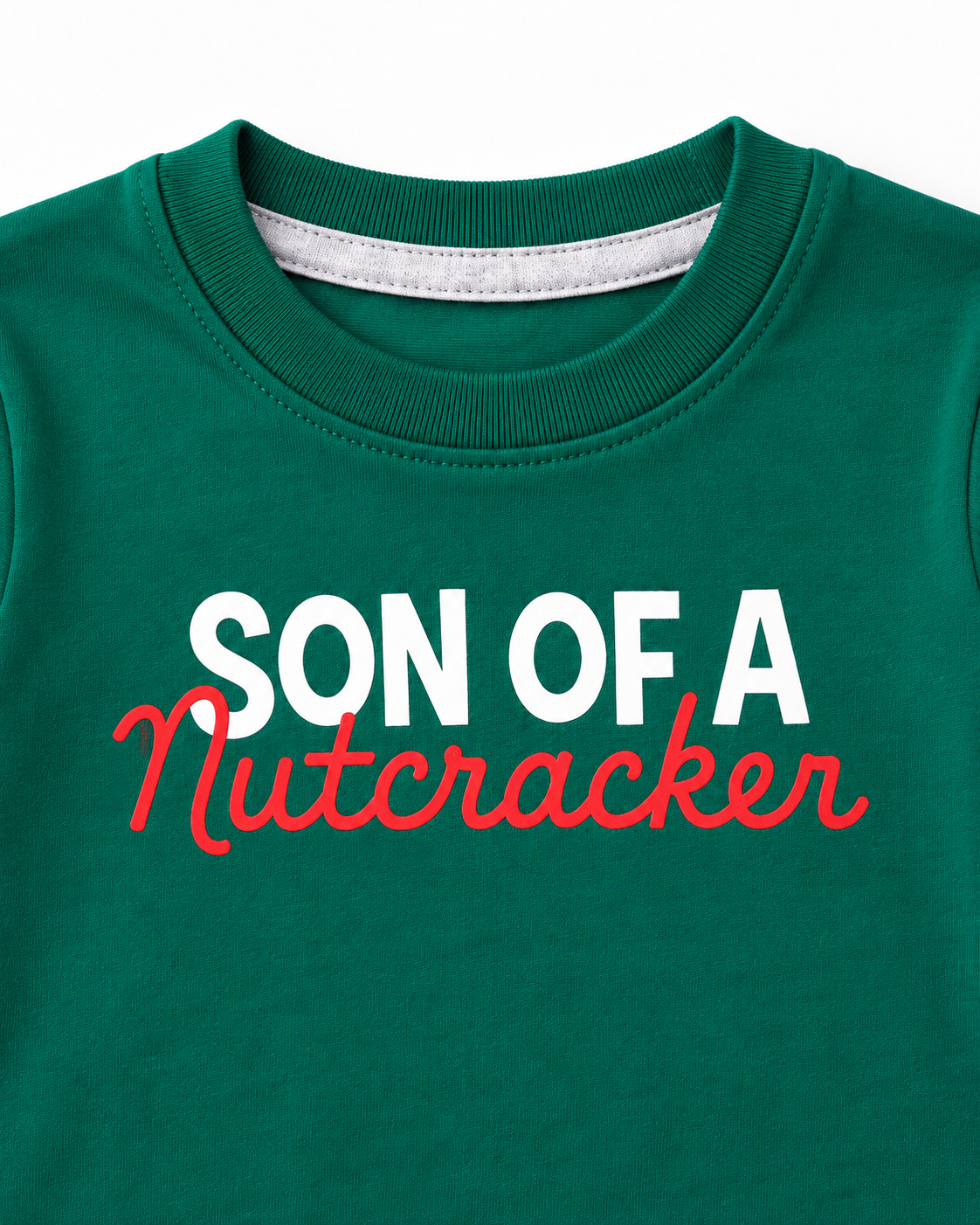 Boys’ Green “Son of a Nutcracker” Graphic Full-Sleeve T-Shirt