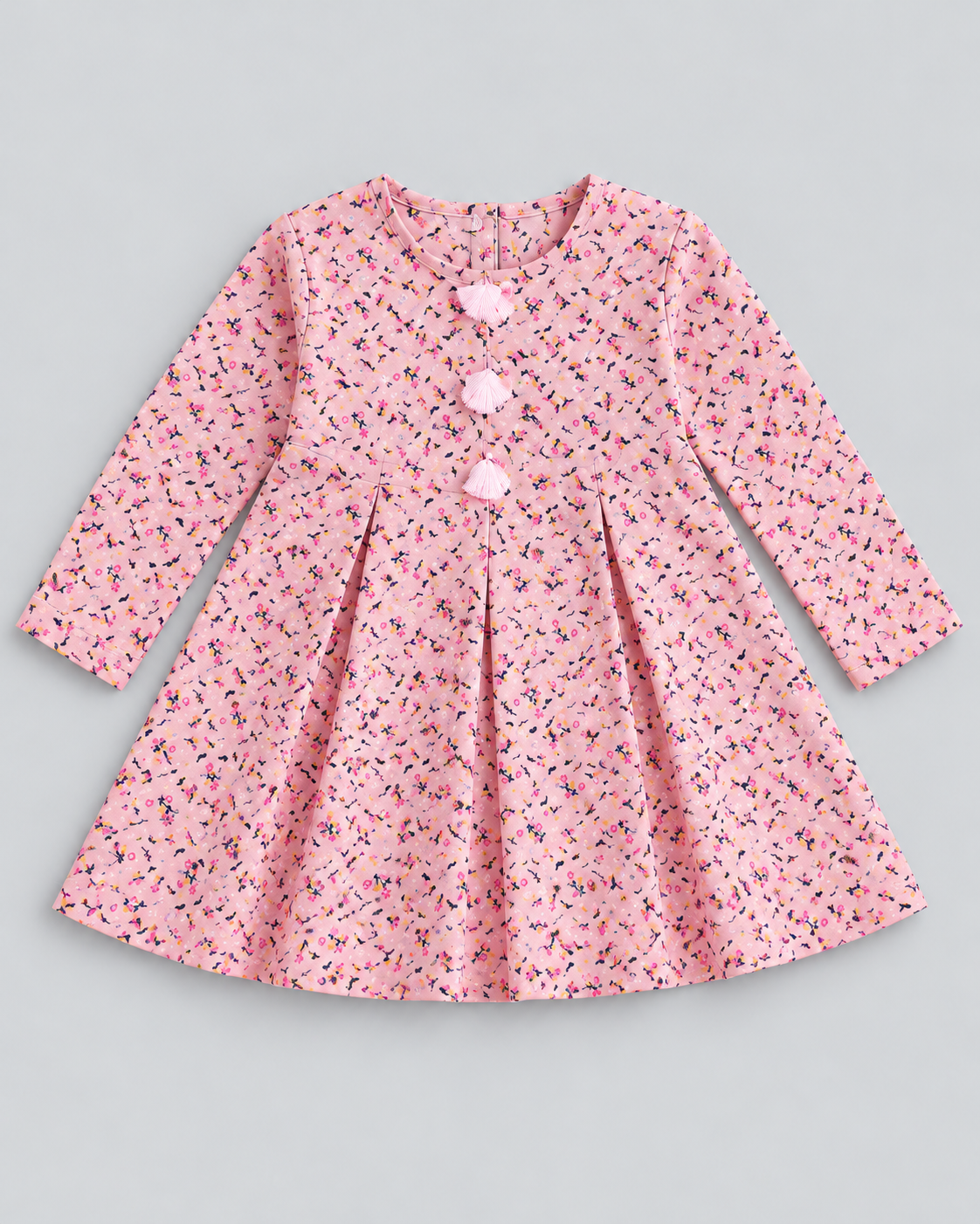 Girls’ Blush Pink Floral Printed Lawn 2-Piece Co-Ord Set