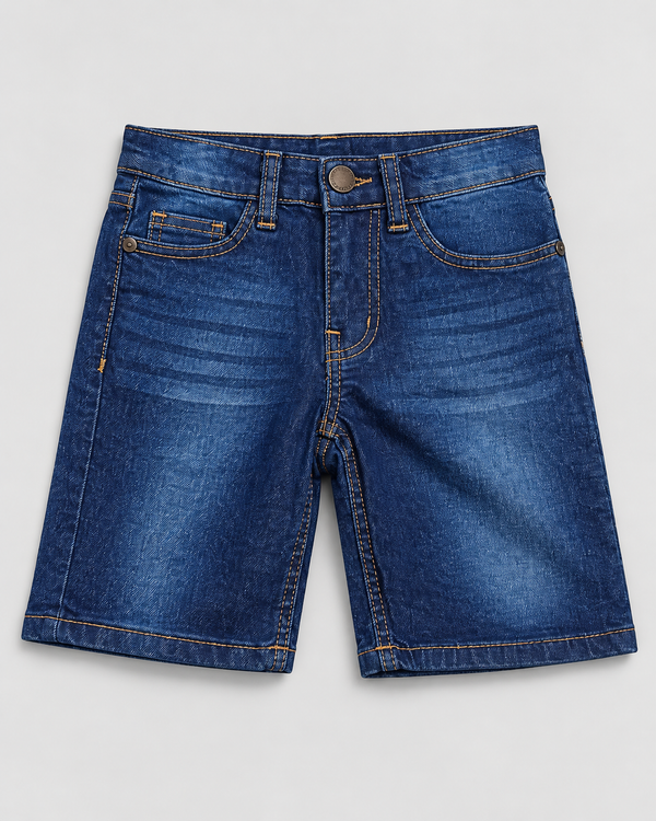 Boys’ Dark Blue Classic Washed Denim Shorts