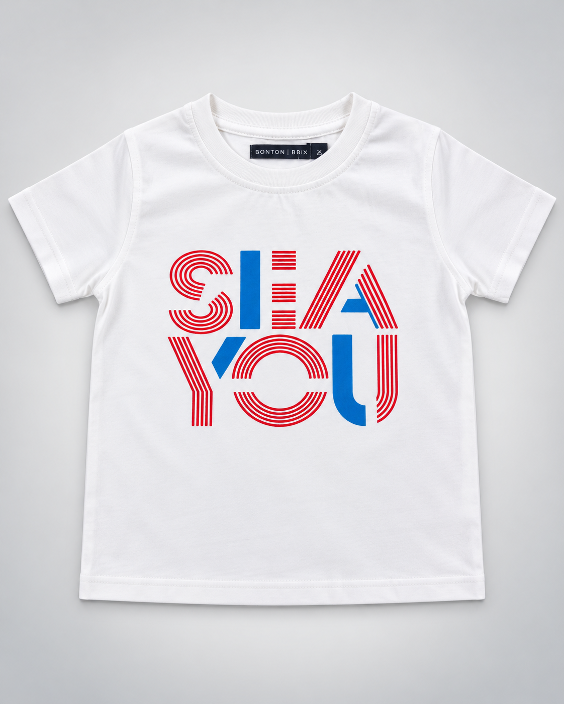 Boys’ White SEA YOU Typography Graphic Half-Sleeve T-Shirt