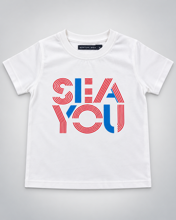 Boys’ White SEA YOU Typography Graphic Half-Sleeve T-Shirt