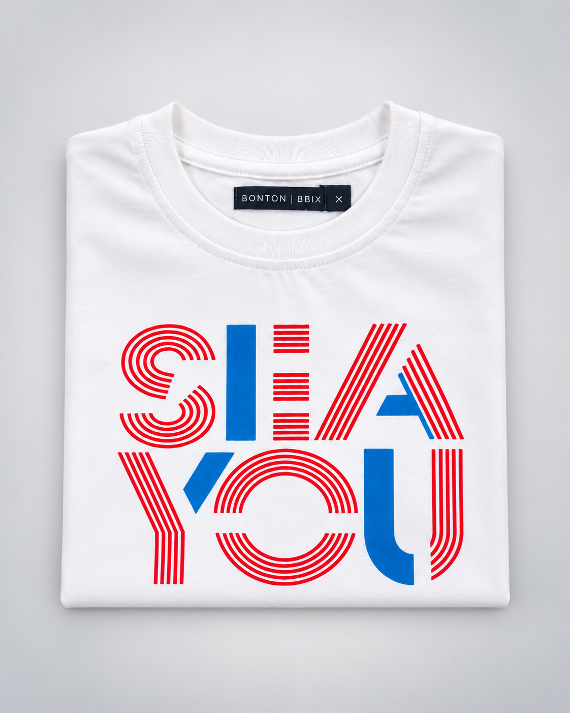 Boys’ White SEA YOU Typography Graphic Half-Sleeve T-Shirt