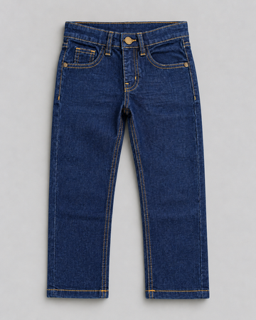 Boys’ Dark Indigo Classic Straight-Leg Denim Jeans